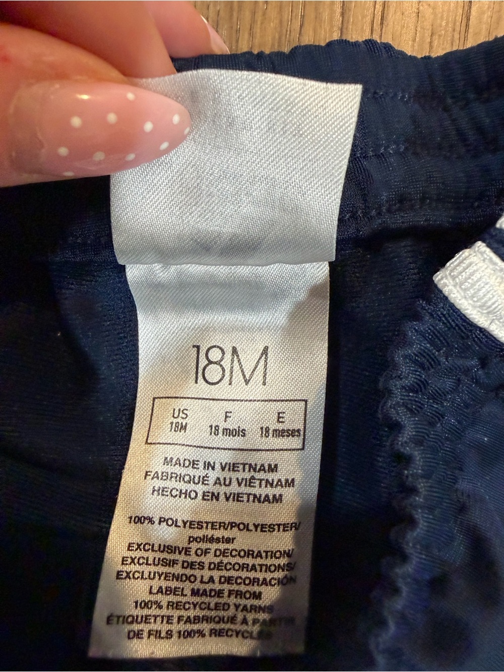 adidas Navy and White Kids Joggers with Side Stripes - Picture 3 of 5